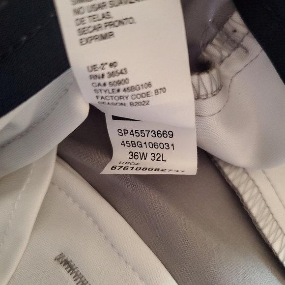 Izod Golf Pants Slim Fit Swing Flex Gray/Cinder Block (36 x 32) - Picture 8 of 16